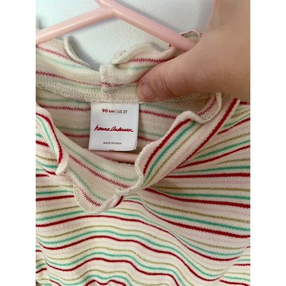 Hanna Andersson Stripe Lurex Rib Dress - 3T (Orig. $48) - Picture 5 of 7